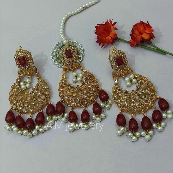 CHAND EARRINGS & TIKKA