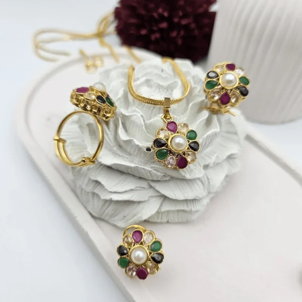 FLORAL PENDANT SET 1