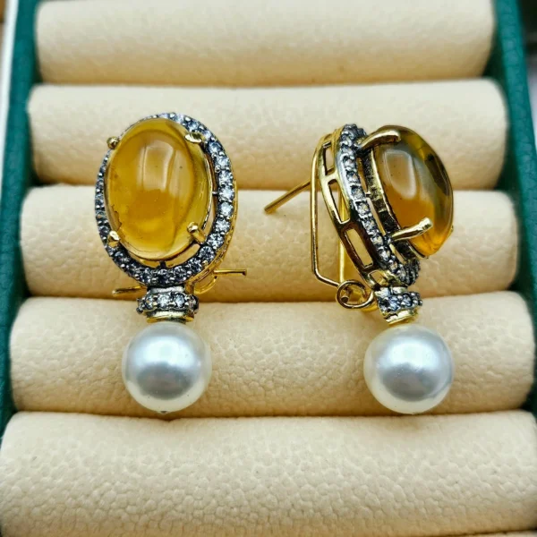MAYA GOLD PLATED STUD EARRINGS FOR GIRLS/WOMEN'S