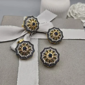 SAPPHIRE BLUE PENDENT SET