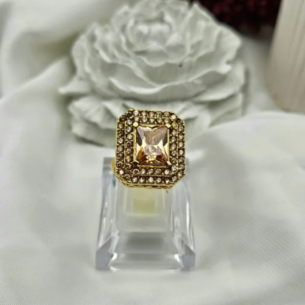 GOLDEN ZIRCON ADJUSTABLE RING